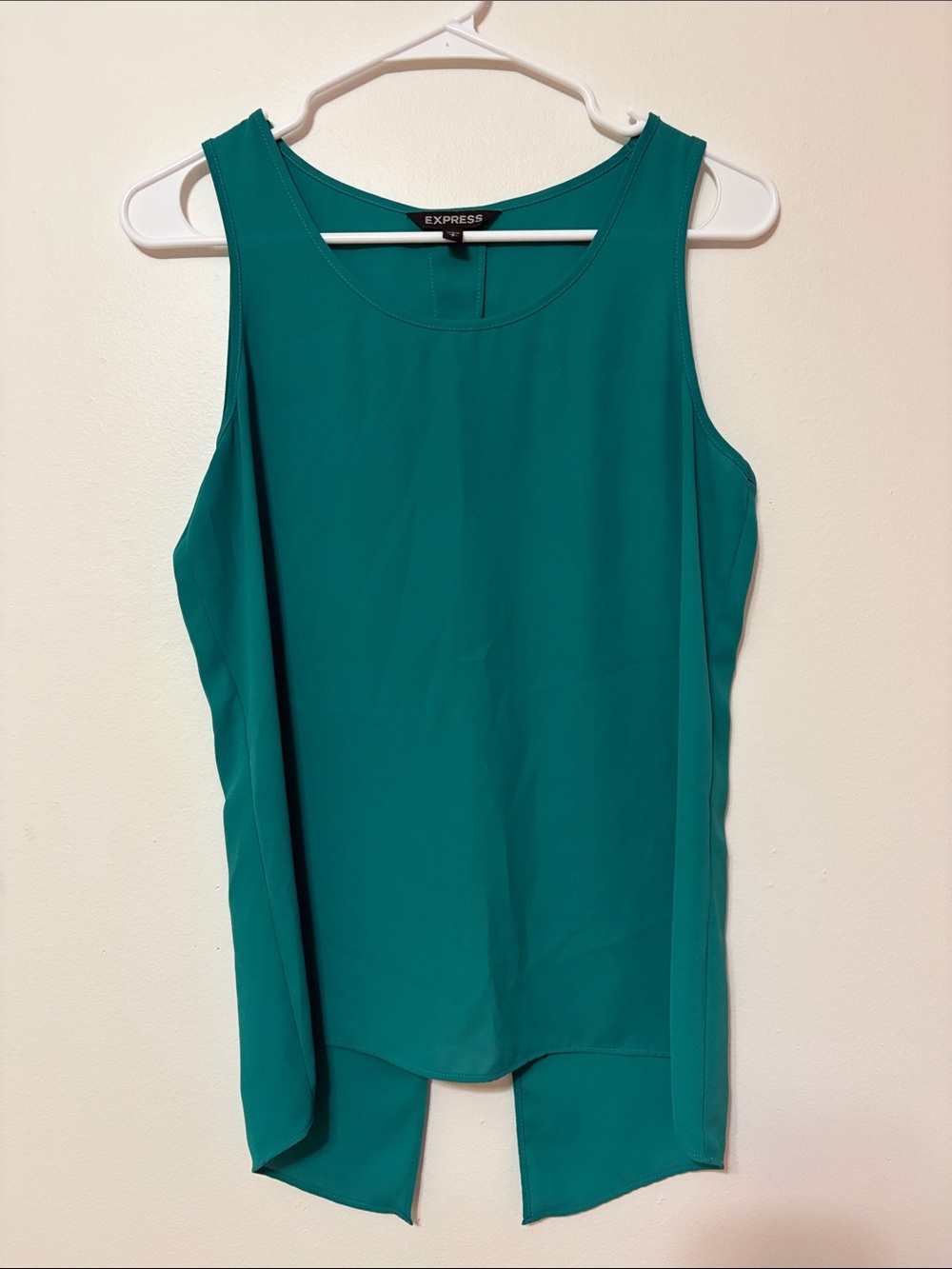 EXPRESS Green Sleeveless Tank Top Open Back Blouse 👚